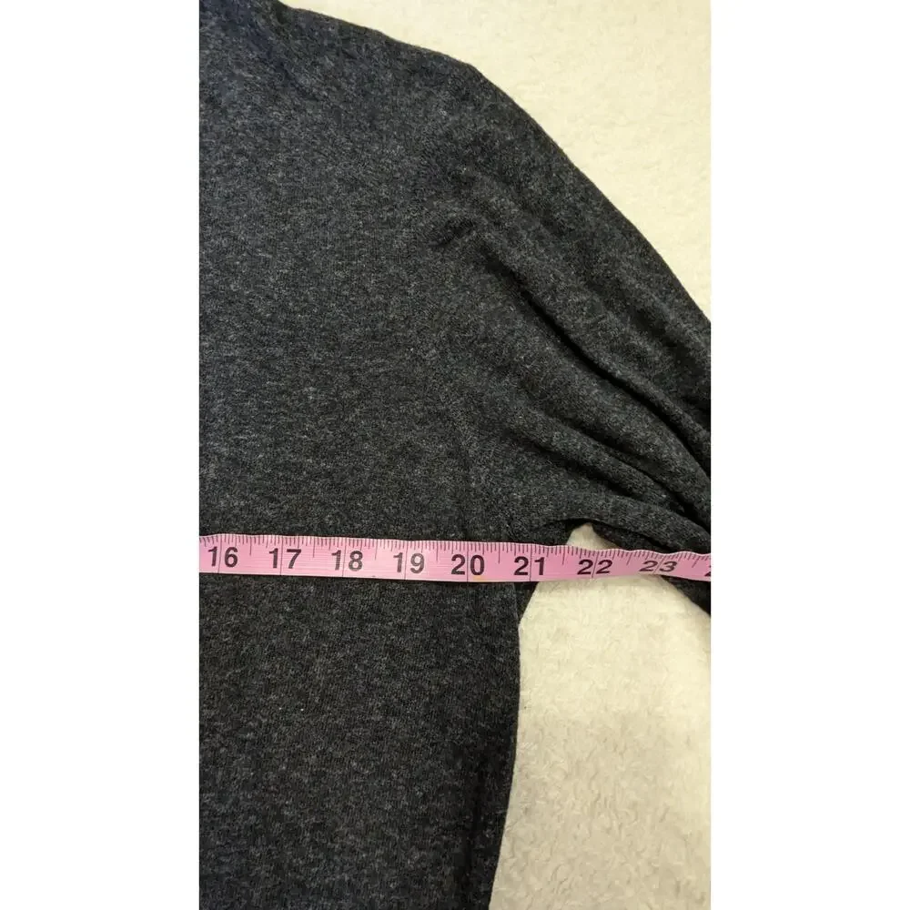 AGAVE DENIM Koa Cotton‎ Contrast Trim Fine Gauge Knit Crew Sweater Large